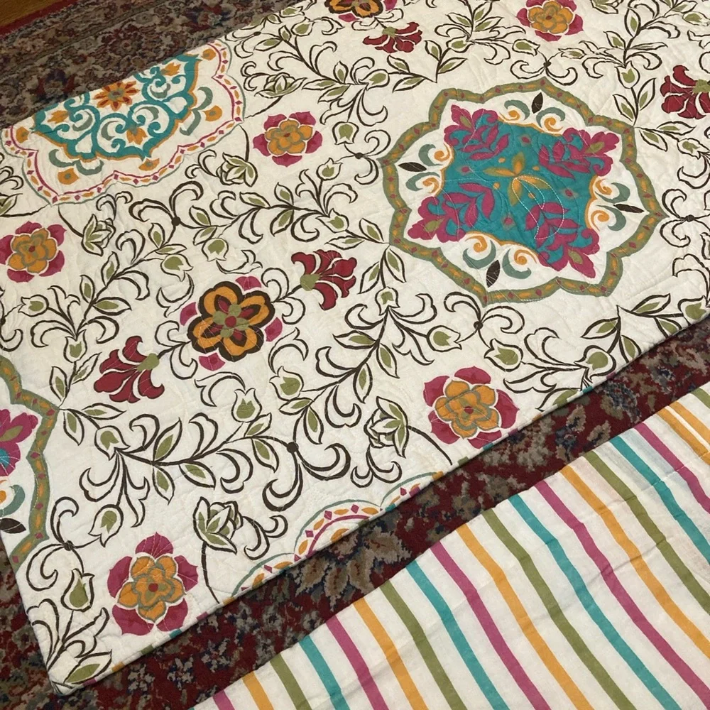 Embroidered Decorative Pillow Cover Shams set of 2